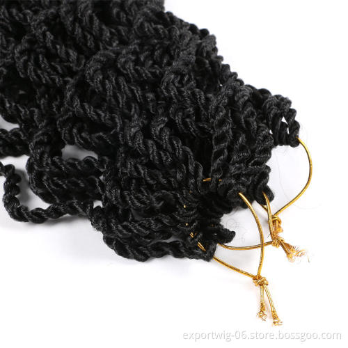 Kinky Curl Senegal Twist Goddess Crochet Hair Synthetic Hair Extensions Wavy Senegalese Twist Hair Crochet Braids